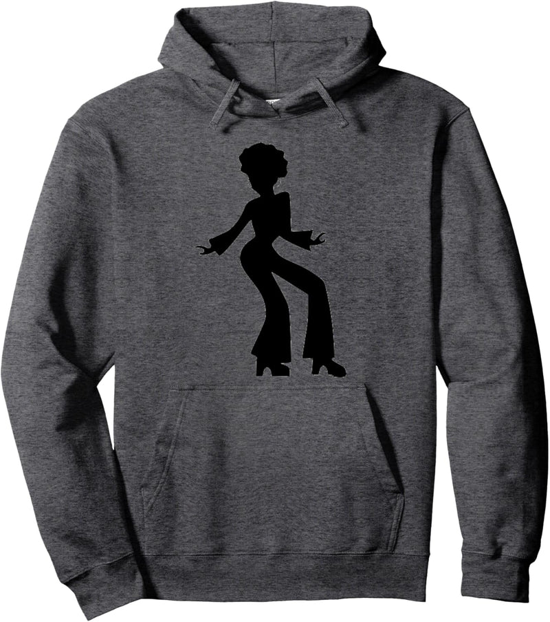 Disco-Tänzerin Silhouette 80er Jahre Musikclub-Party Pullover Hoodie