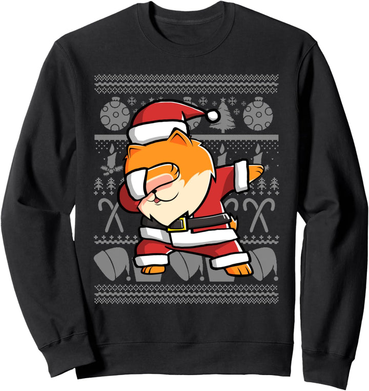 Dabbing Pomeranian Dab Dance Weihnachten Hund Sweatshirt