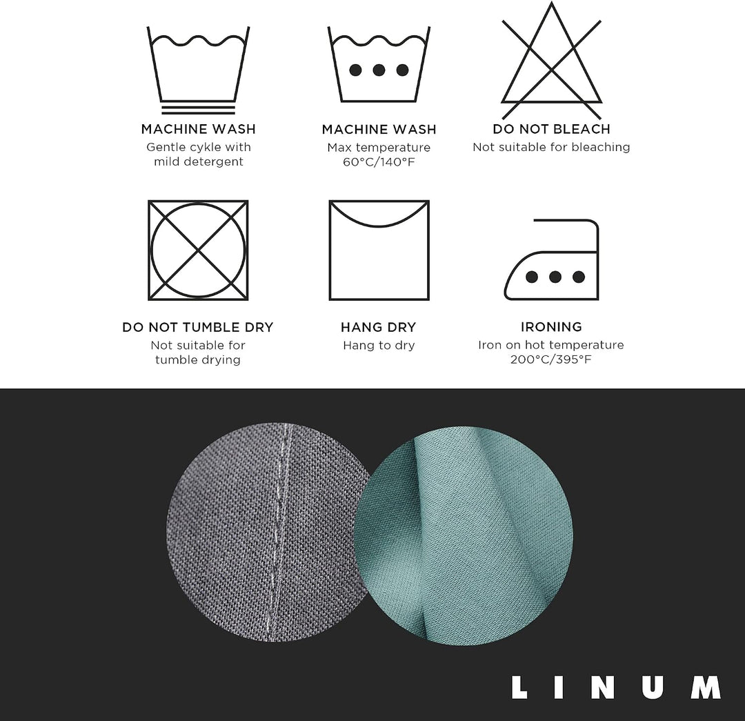 LINUM Robert 4er-Set Stoffservietten 45x45 cm, 100% Baumwolle, Maschinenwaschbar, Alttürkis, Alttürk