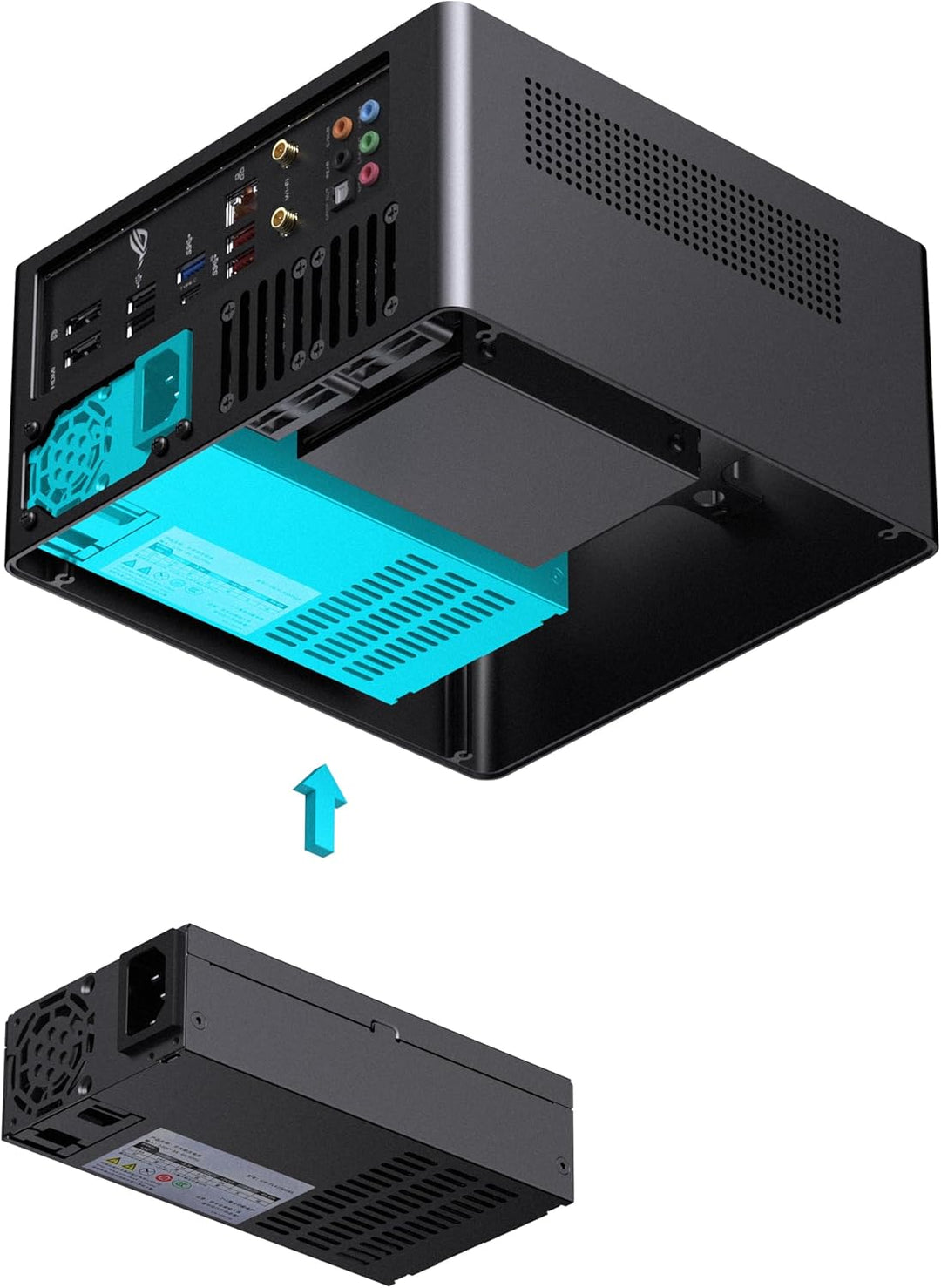 Jonsbo N10 PC-Gehäuse Schwarz – Mini-Tower für Mini-ITX, mit 2 Lüftern, bis 4X 2,5-Zoll-SSDs, kompak
