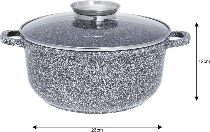 Topf mit Marmorbeschichtung Kochtopf Töpf GARNEK MARMUROWY (Ø26cm), Ø26cm