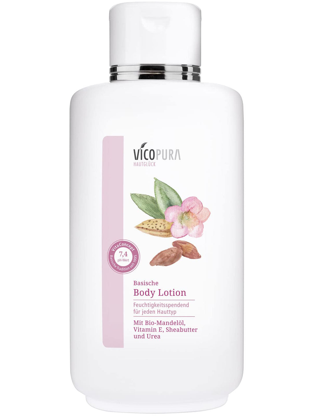 VICOPURA Basische Bodylotion, pH 7,4, feuchtigkeitsspendend, für jeden Hauttyp, 500 ml 5 ml (100er P