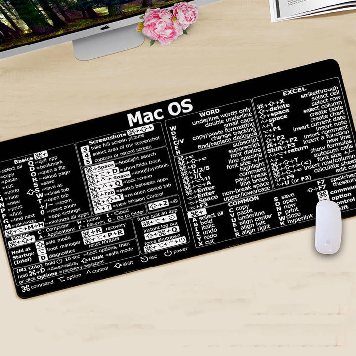 DESIGNFULLPRINT Mac OS Shortcuts, Excel Shortcuts Spickzettel, Mac OS (M1 + Intel) + Word/Excel (für