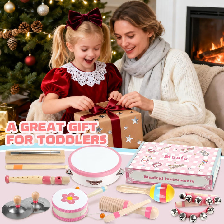 Musikinstrumente für Babys – Montessori-Musikspielzeug für Kleinkinder, Schlaginstrumenten-Set aus H