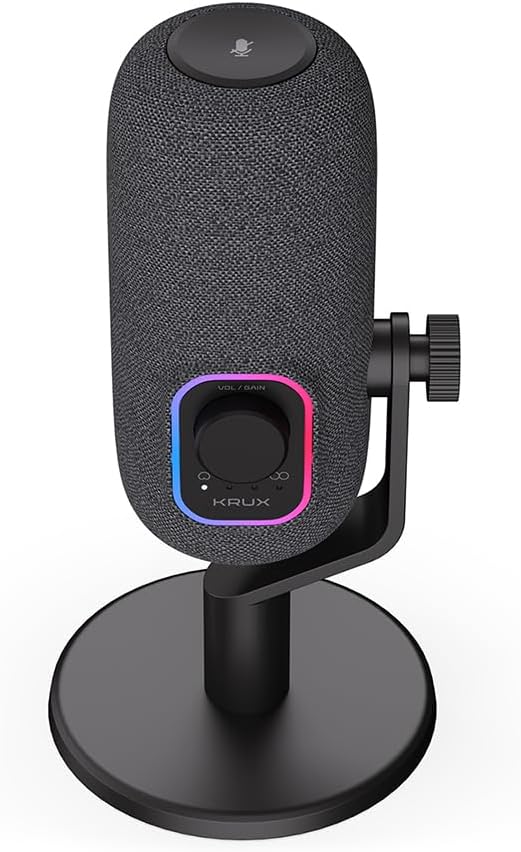 KRUX Empy, USB-Mikrofon, Kondensatormikrofon mit 4 Richtcharakteristiken (Niere, Kugel, Acht, Stereo