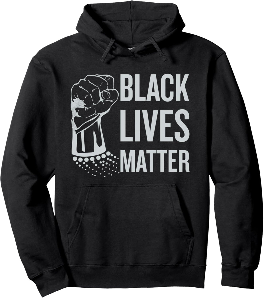 Black Lives Matter with Unique fist Graphic Pullover Hoodie