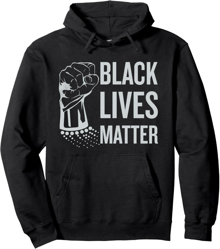 Black Lives Matter with Unique fist Graphic Pullover Hoodie