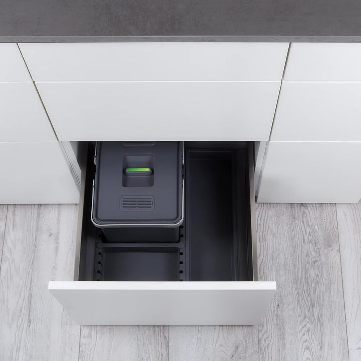 SOTECH Abfallsammler Draw 12L Mülleimer mit Deckel Abfallsystem für Auszug Korpusbreite 50 cm DRAW 5