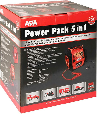 APA 16547NV Power Pack 5in1, Mobile Starthilfe, Spannungswandler,
