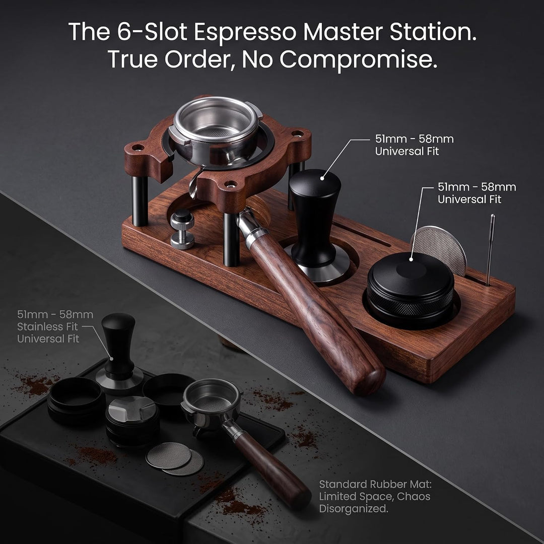 Espresso Tamperstation, Espresso Zubehör Organizer Multifunktionale Tamperstation für Barista Kaffee