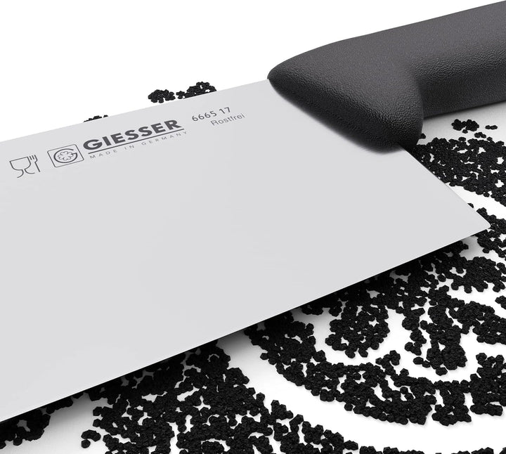 Giesser seit 1776 - Made in Germany - schwarz, Basic Black, Klinge 17 cm, rutschfest, Hackmesser spü