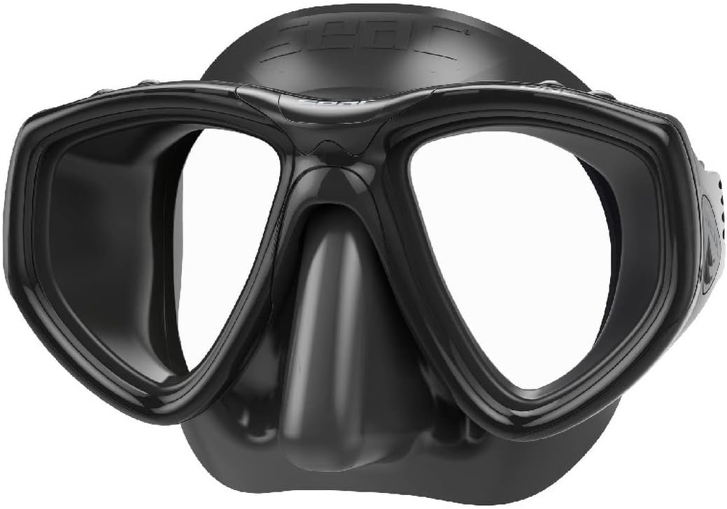 Seac Unisex Tauchmaske ONE, Regular Fit schwarz/schwarz, schwarz/schwarz