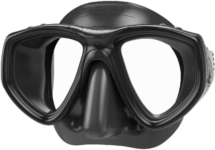 Seac Unisex Tauchmaske ONE, Regular Fit schwarz/schwarz, schwarz/schwarz