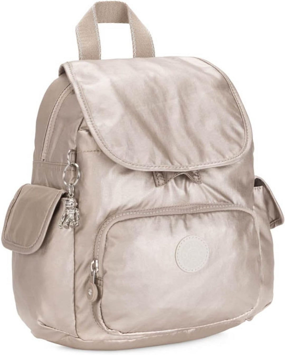 Kipling Damen City Pack Mini Rucksack, Silber (Metallic Glow), 27x29x14 Centimeters (B x H T) EU Ein