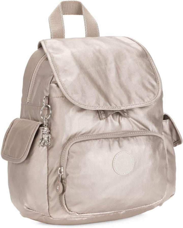 Kipling Damen City Pack Mini Rucksack, Silber (Metallic Glow), 27x29x14 Centimeters (B x H T) EU Ein