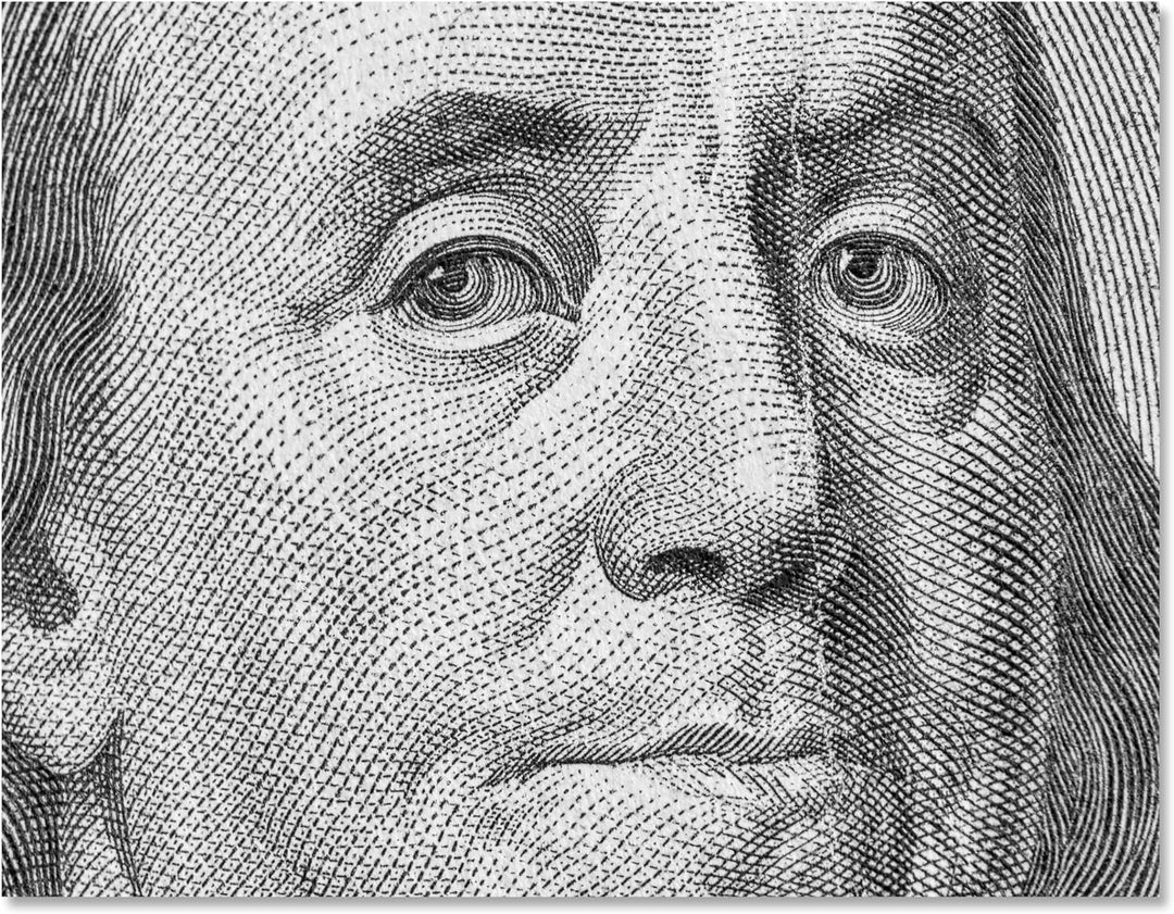 wandmotiv24 Leinwandbild Kunst, 80x60cm, Querformat, Portrait, Mann, Deko, Bilder auf Leinwand, Wand