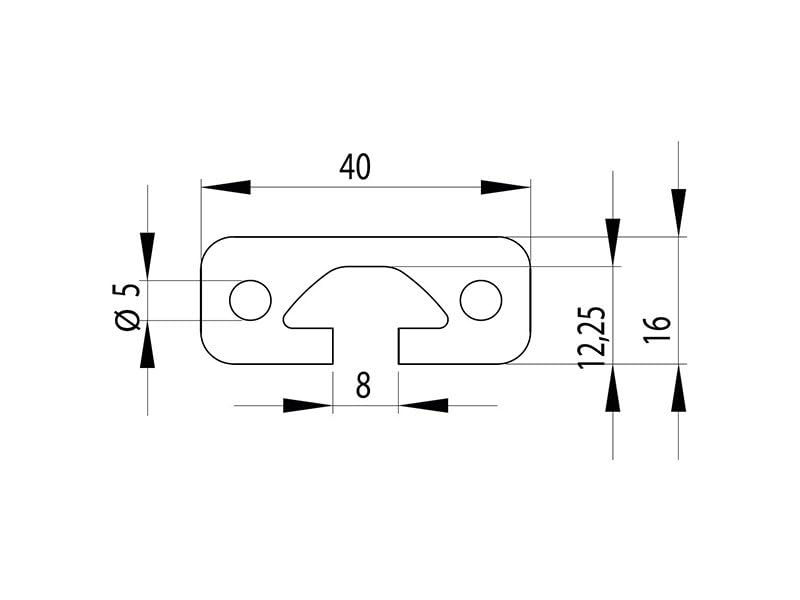 Aluminiumprofil 40x16 S (schwer) I-Typ Nut 8 schwarz eloxiert Aluminiumprofile Aluminium Profil Alu