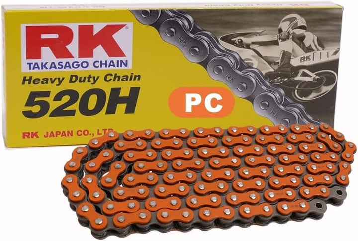 Kettensatz geeignet für Duke 125 11-13 Kette RK PC 520 H 112 offen ORANGE 14/45