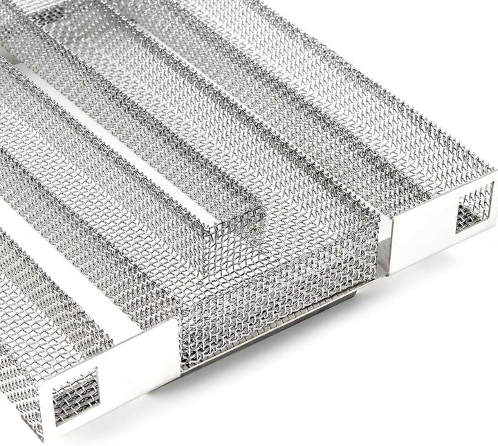 Wiltec BBQ Sparbrand 22,5x17,5x4,5cm Kaltrauchgenerator aus Edelstahl Brennzeit bis zu 8 h, Kaltrauc