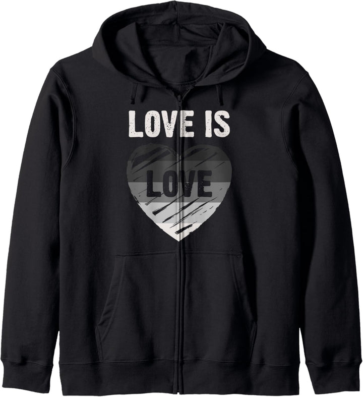Heterosexuelle Flagge, Herz, Love is Love Kapuzenjacke