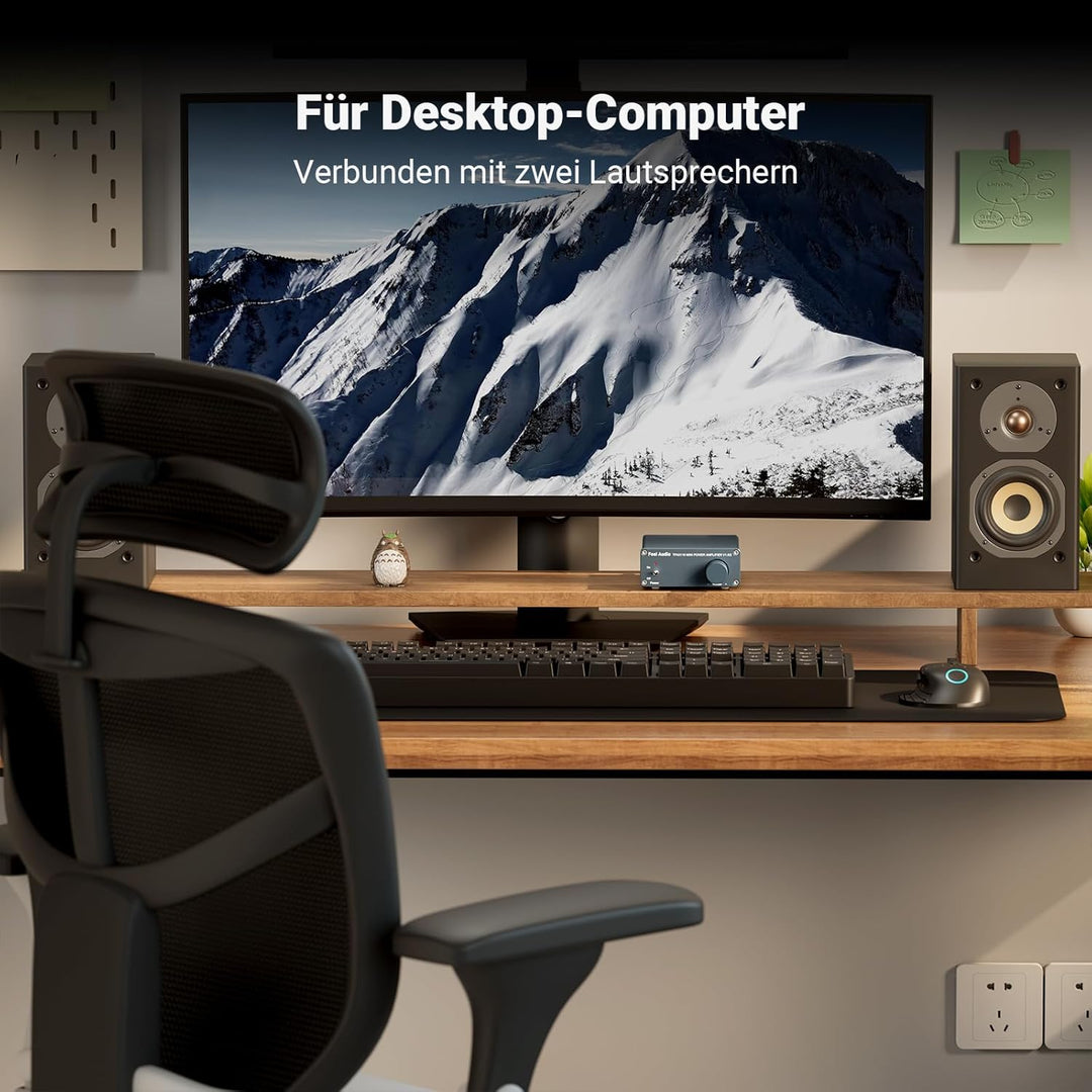 Fosi Audio V1.0G 2-Kanal-Stereo-Audio-Class-D-Verstärker Mini-Hi-Fi-Profi-Digital-Verstärker für Hei