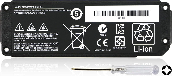 K KYUER 2230mAh 17Wh 061384 061385 061386 063287 Bluetooth Speaker Akku für Bose Soundlink Speaker M