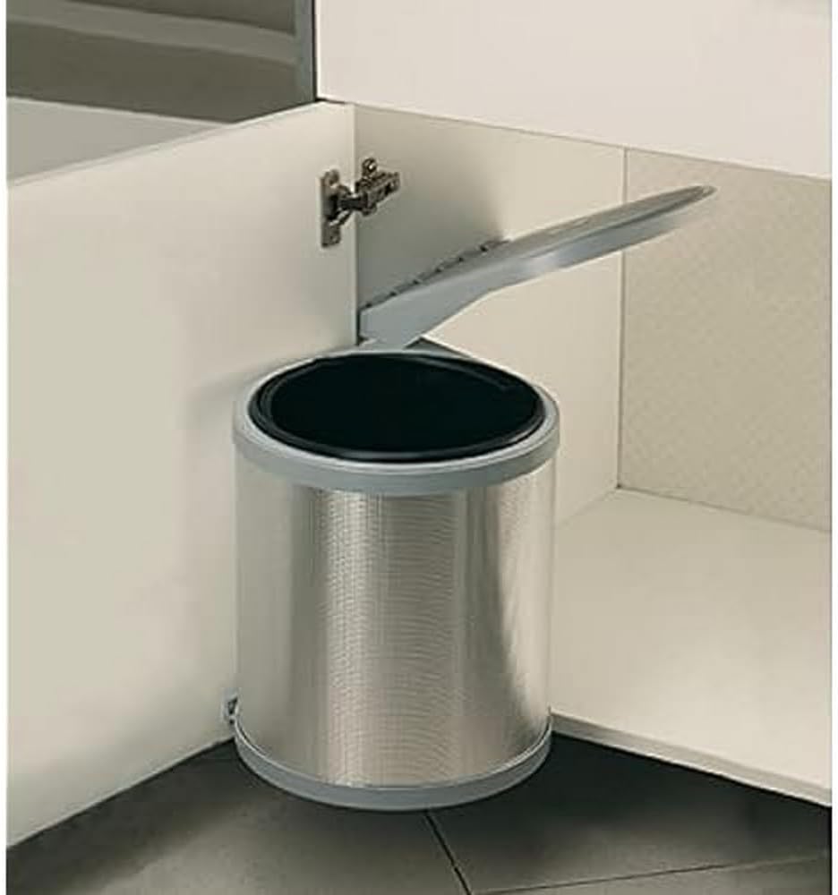 Elletipi Ring PPI607 / 1 Automatischer Mülleimer für Spültischtür, Bodenseitige Befestigung, Kunstst