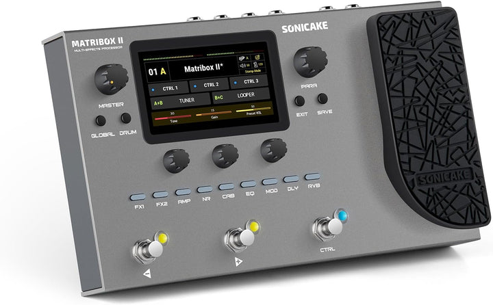 SONICAKE Gitarren Effektpedal Multi-Effekte Prozessor mit Expression Pedal Gitarren Bass Amp Modelin