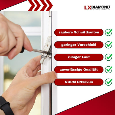 LXDIAMOND Diamant-Trennscheibe 200mm - kompatibel mit Lamello Tanga DX200 Fensterfräse Montagefräse
