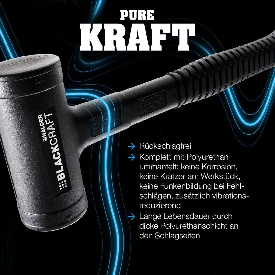HALDER BLACKCRAFT-Aktionsbox KFZ, BLACKCRAFT-Schonhammer D60 plus Magnethalter | 3379s004