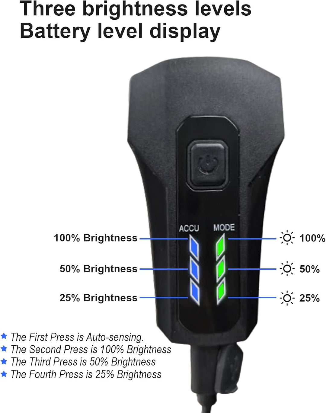 ANTELA Fahrradlicht Vorne USB-C Aufladbar Fahrradlampe mit 1800mAh Akku, StVZO Zugelassen Fahrradbel