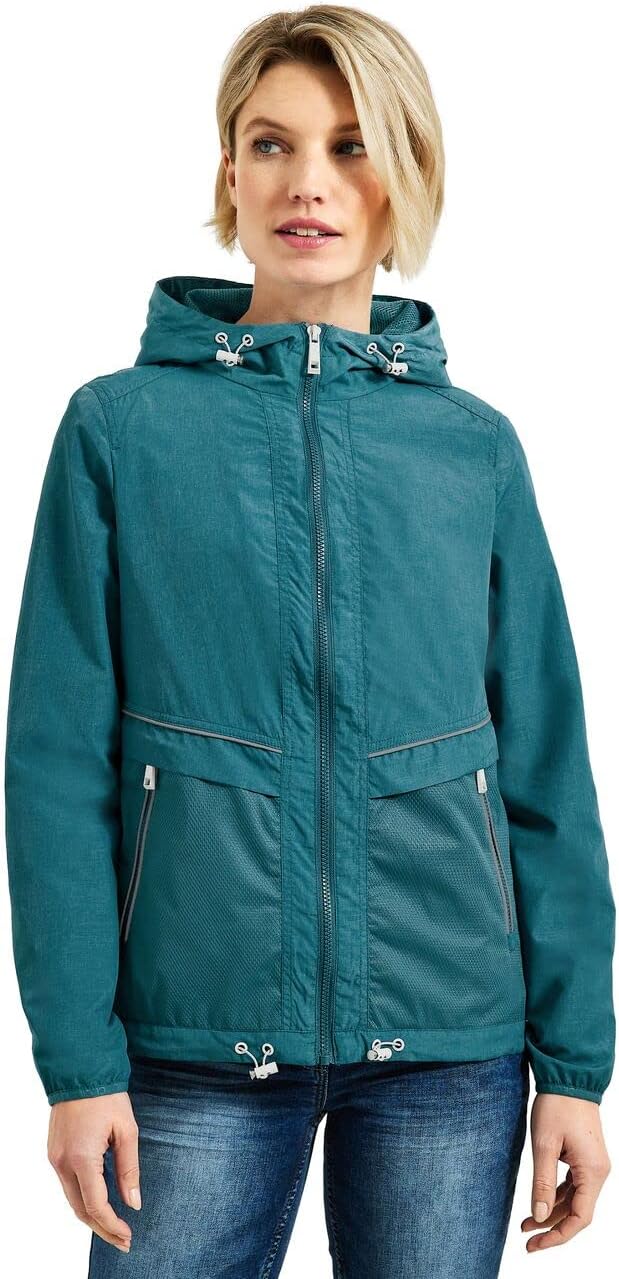 Cecil Damen Windbreaker S Dark Aqua Blue, S Dark Aqua Blue