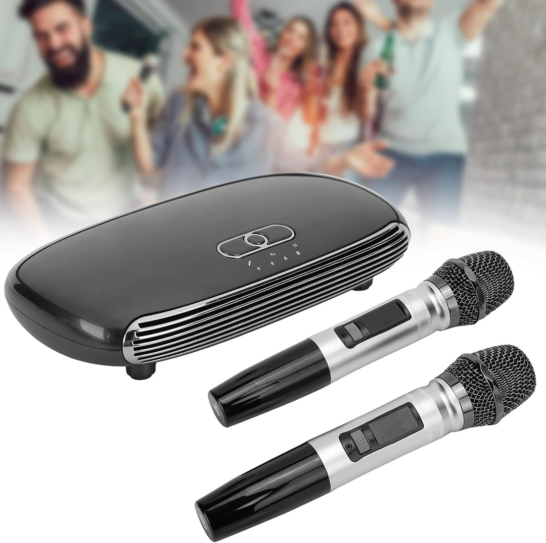 Dilwe K8 Karaoke-Maschine, 2 kabellose Karaoke-Mikrofone, tragbarer Karaoke-Lautsprecher, Bluetooth-