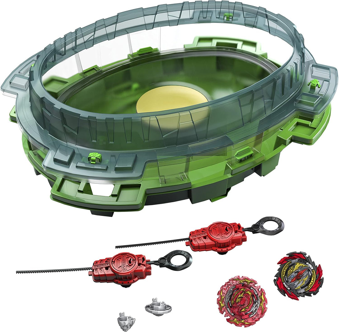 Hasbro Beyblade Burst QuadDrive Interstellar Drop Battle Set − Beystadium-Arena, 2 Kreisel und 2 Sta