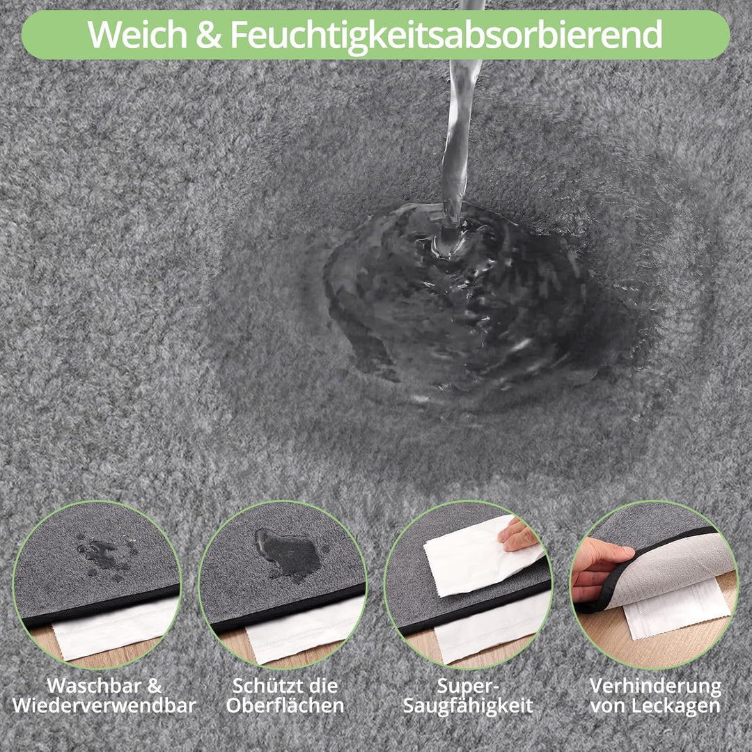 Waschbar Haustier-Urinunterlage, 2er 70*100CM Hundetrainingspad super Saugfähig, rutschfest &amp; Auslau