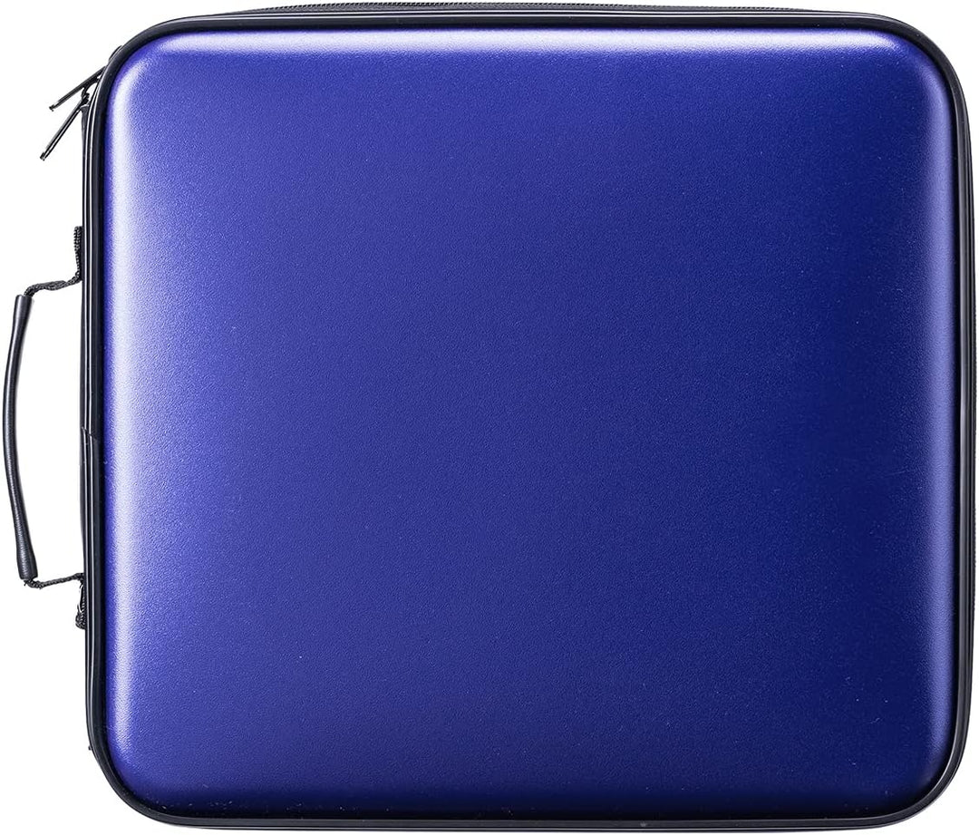 SANWA CD Tasche 160 Kapazität, Tragbare CD/DVD/Blu-ray Aufbewahrung mit Reissverschluss und Griff, H