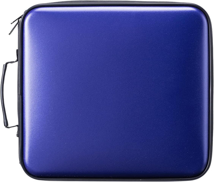 SANWA CD Tasche 160 Kapazität, Tragbare CD/DVD/Blu-ray Aufbewahrung mit Reissverschluss und Griff, H