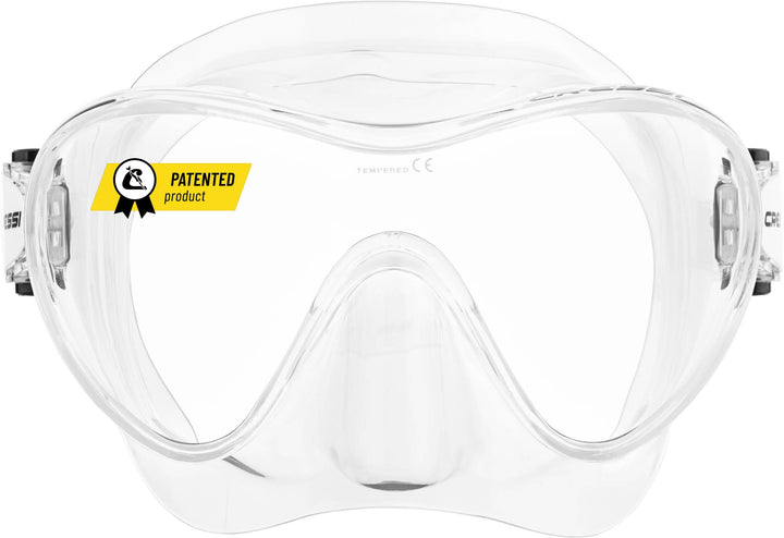 Cressi F1 - Rahmenlose Maske oder Rahmenlose Maske + Schnorchel Dry Combo Set zum Tauchen und Schnor
