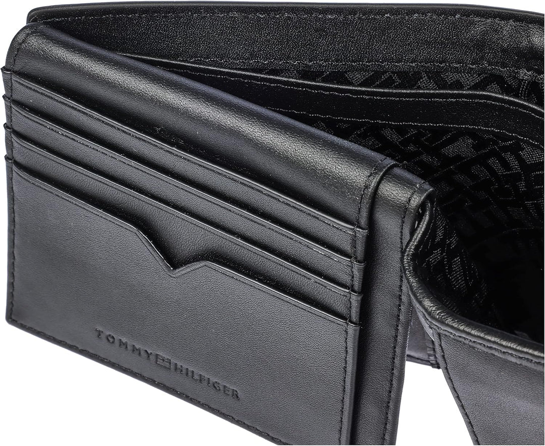 Tommy Hilfiger Herren Portemonnaie TH Modern Leather CC Flap & Coin Klein , Schwarz (Black), Einheit