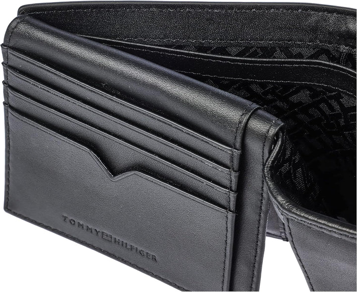 Tommy Hilfiger Herren Portemonnaie TH Modern Leather CC Flap & Coin Klein , Schwarz (Black), Einheit