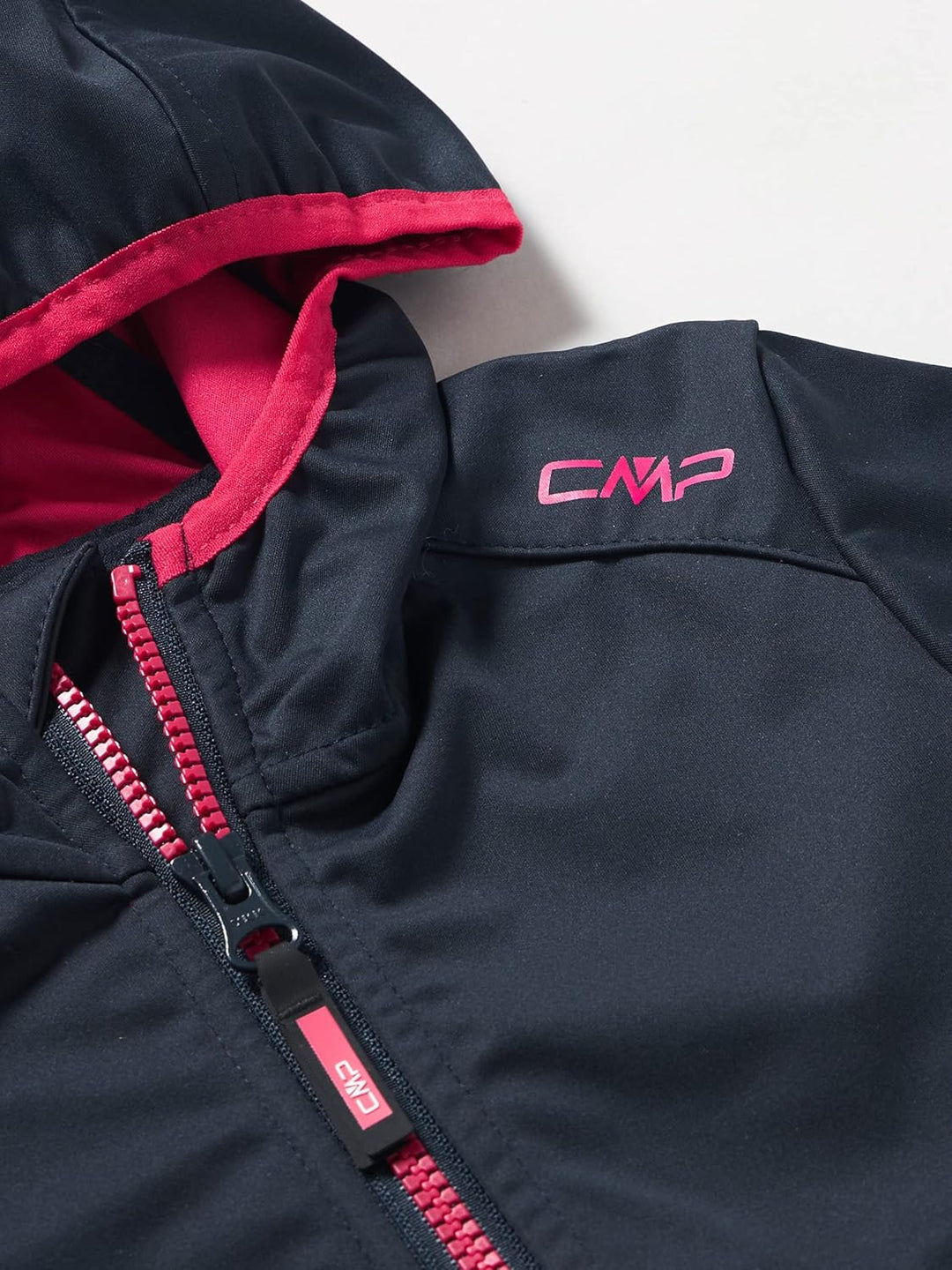 CMP Mädchen Softshell Jacket With Fixed Hood Jacke 92 Anthrazit-Erdbeere, 92 Anthrazit-Erdbeere