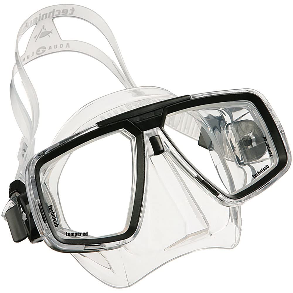 Aqualung Technisub Look Tauchmaske Schwarz transparent, Schwarz transparent