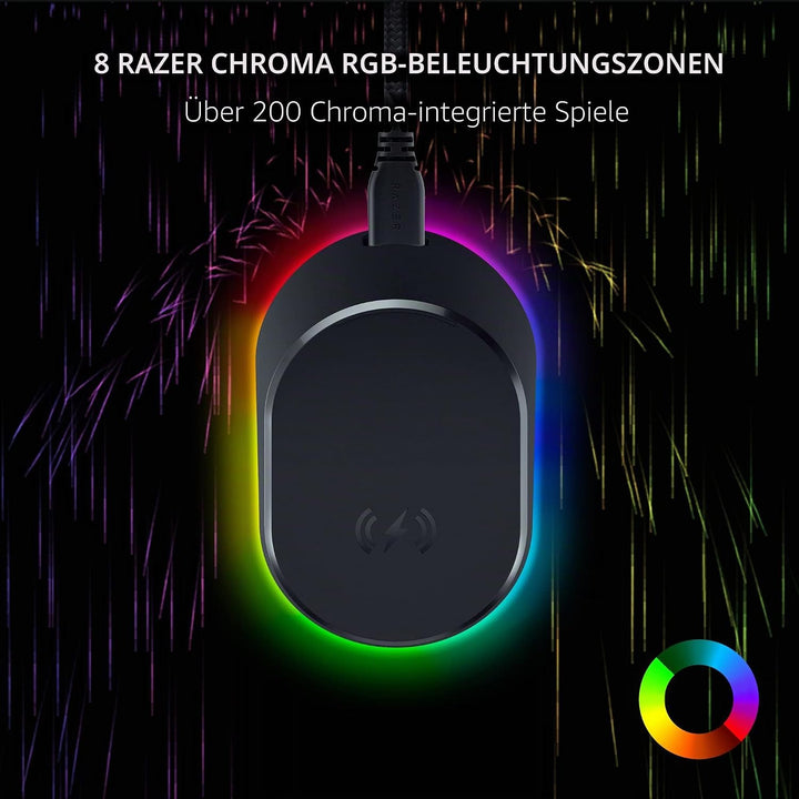 Razer Mouse Dock Pro mit kabellosem Ladepuck: magnetisches kabelloses Laden - Integrierter HyperPoll