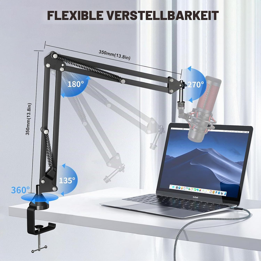Mikrofon Arm,Aokeo AK-35 Mikrofon Ständer Arm für Blue Yeti,Blue Snowball,HyperX QuadCast,SoloCast,E
