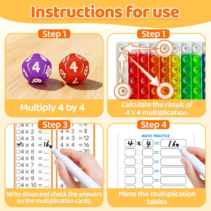 Pop Out Multiplikationstabelle 12x12 Math Multiplikation Fidget Spielzeug 1x1 Lernen Spiel Multiplik