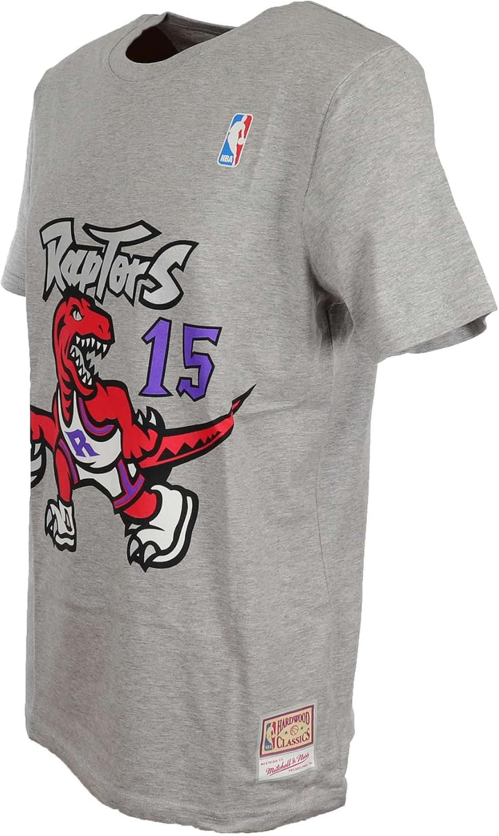 Mitchell & Ness Name & Number T-Shirt (NBA | HWC | NFL) Grey Heather, Toronto Raptors S, Grey Heathe