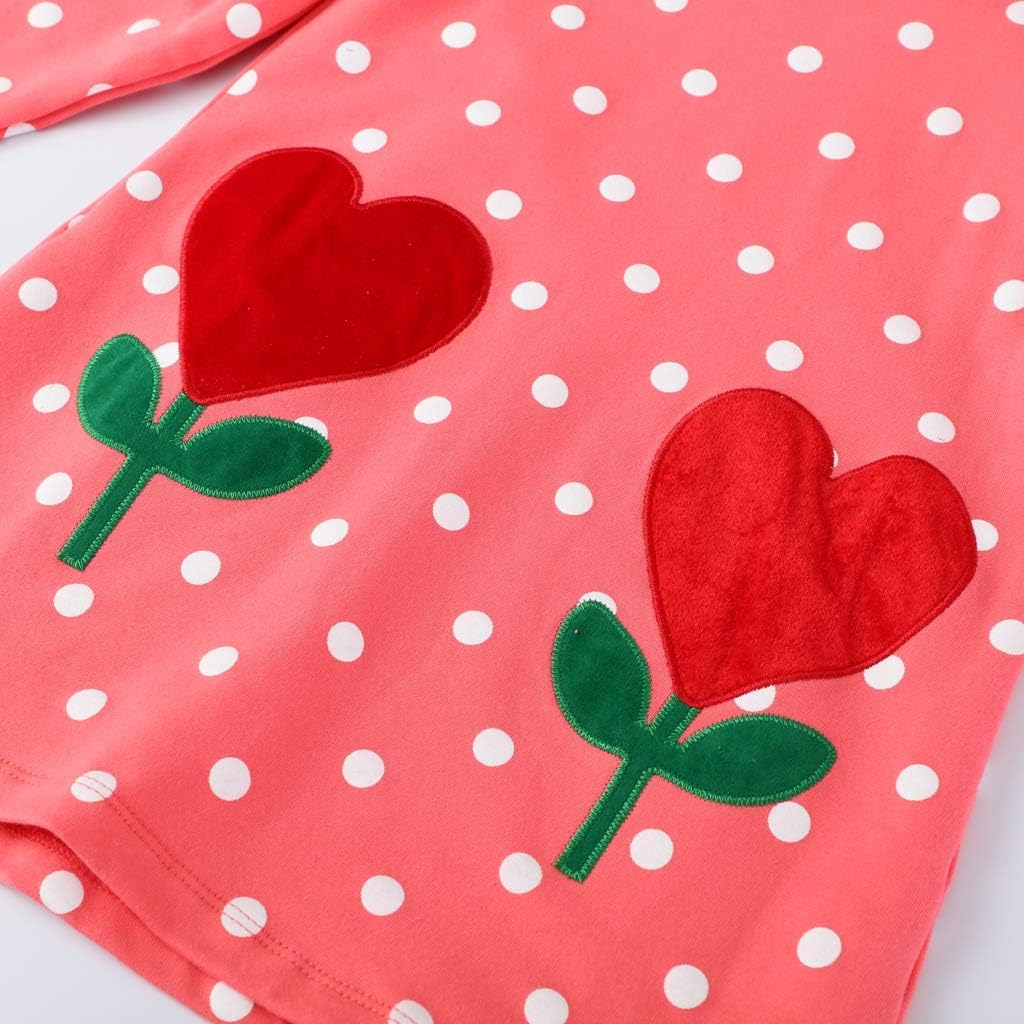 JinBei Mädchen Kapuzenkleid Langarm Kapuzenpullover Baumwolle Pullover Hoodie Sweatshirt Kleid Freiz