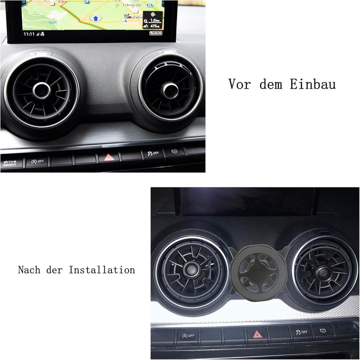 Magnet Handyhalterung kompatibel Audi Q2 und Audi SQ2 geeignet für MagSafe Smartphone und GPS mit Au