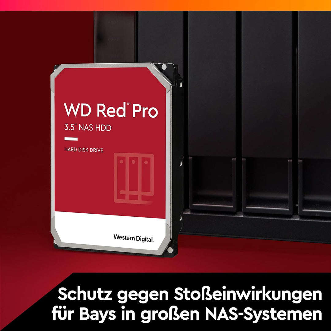WD Red Pro interne Festplatte 8 TB (3,5 Zoll, NAS Festplatte, 7.200 U/min, 256 MB Cache, SATA 6 Gbit