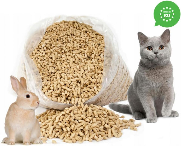 Katzenstreu Holzpellets 15 kg 30l – Holzstreu für Eine Effektive Geruchs und Feuchtigkeitskontrolle